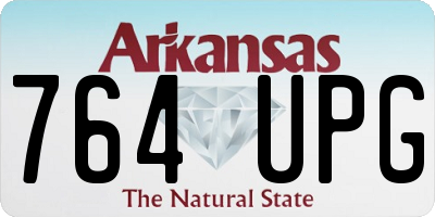 AR license plate 764UPG