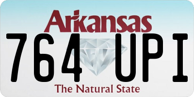 AR license plate 764UPI