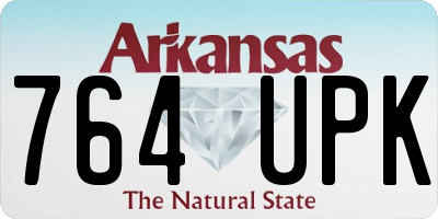 AR license plate 764UPK