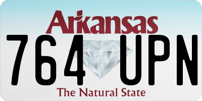 AR license plate 764UPN