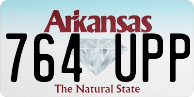 AR license plate 764UPP