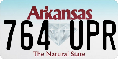 AR license plate 764UPR