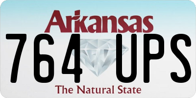 AR license plate 764UPS