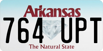 AR license plate 764UPT