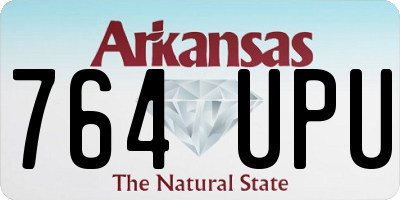 AR license plate 764UPU