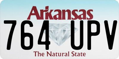 AR license plate 764UPV