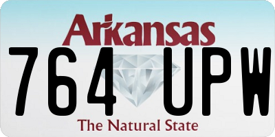 AR license plate 764UPW
