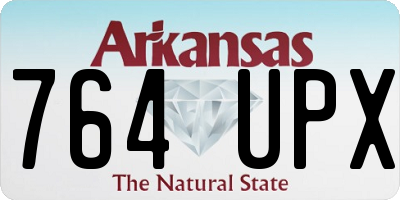 AR license plate 764UPX