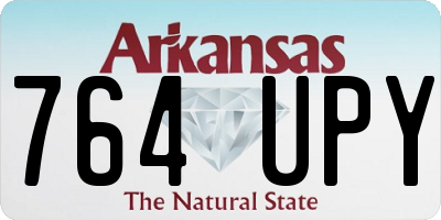 AR license plate 764UPY