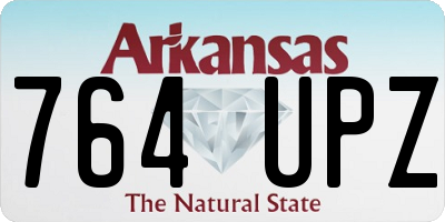 AR license plate 764UPZ