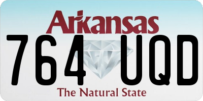 AR license plate 764UQD