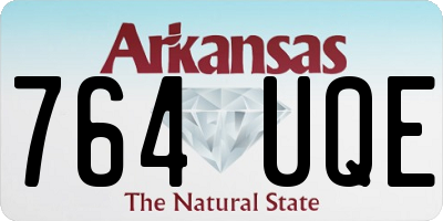 AR license plate 764UQE