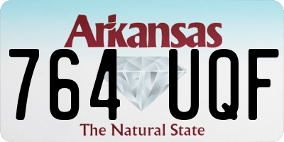 AR license plate 764UQF