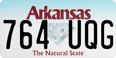 AR license plate 764UQG