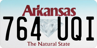 AR license plate 764UQI