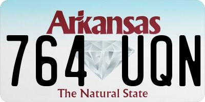 AR license plate 764UQN
