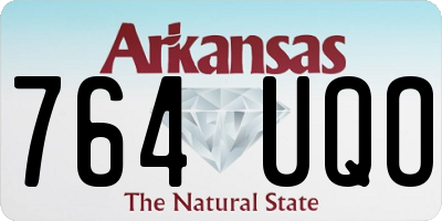 AR license plate 764UQO