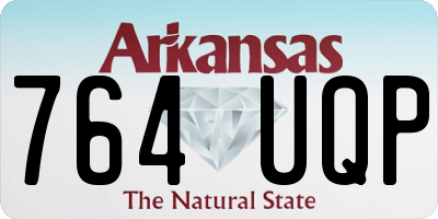 AR license plate 764UQP