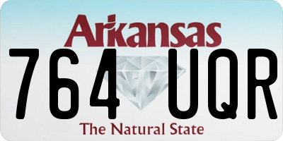 AR license plate 764UQR