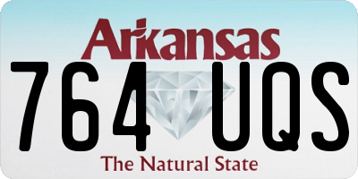 AR license plate 764UQS