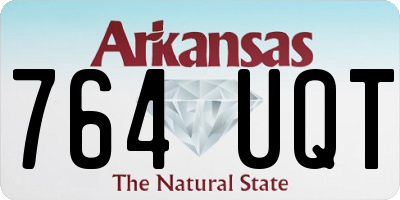AR license plate 764UQT
