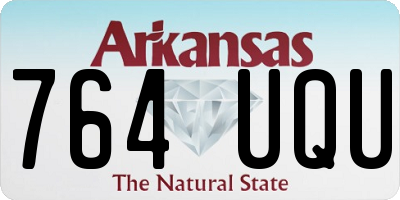 AR license plate 764UQU
