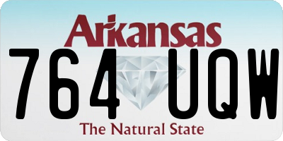AR license plate 764UQW