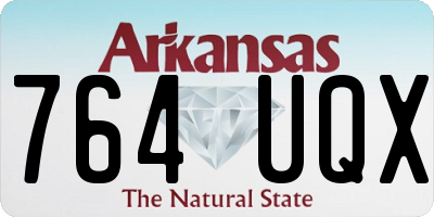 AR license plate 764UQX