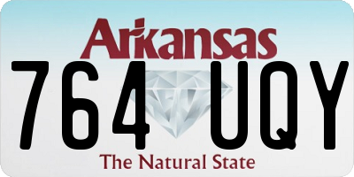 AR license plate 764UQY