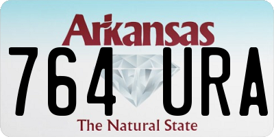 AR license plate 764URA