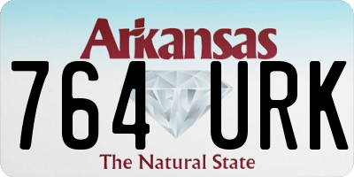 AR license plate 764URK