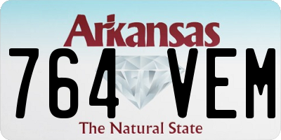 AR license plate 764VEM