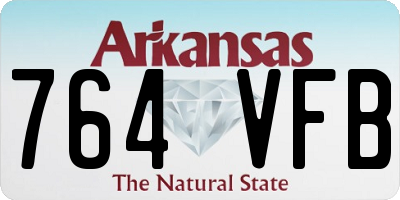 AR license plate 764VFB