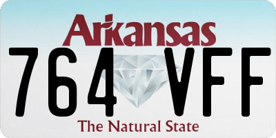 AR license plate 764VFF