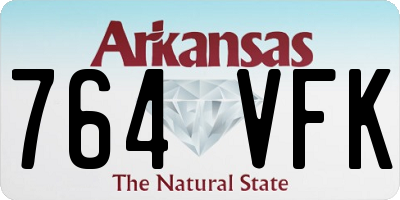 AR license plate 764VFK