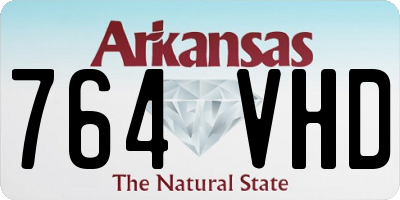 AR license plate 764VHD