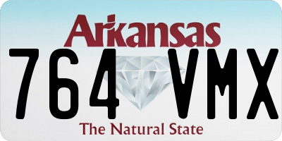 AR license plate 764VMX