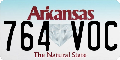 AR license plate 764VOC