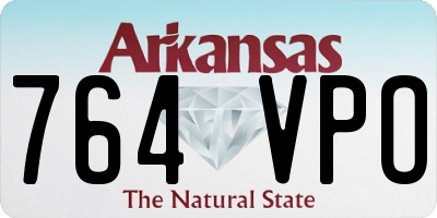 AR license plate 764VPO