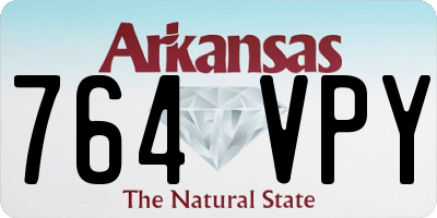 AR license plate 764VPY