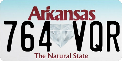 AR license plate 764VQR