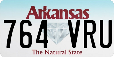 AR license plate 764VRU