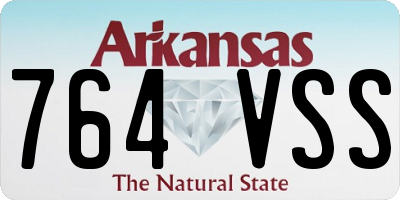 AR license plate 764VSS