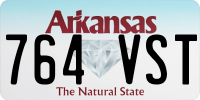 AR license plate 764VST