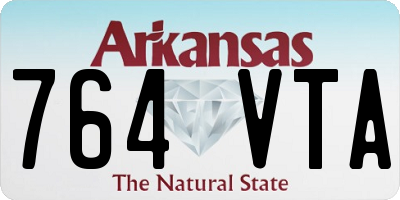 AR license plate 764VTA