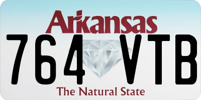 AR license plate 764VTB