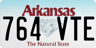 AR license plate 764VTE