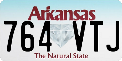 AR license plate 764VTJ