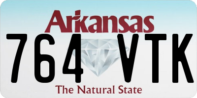 AR license plate 764VTK