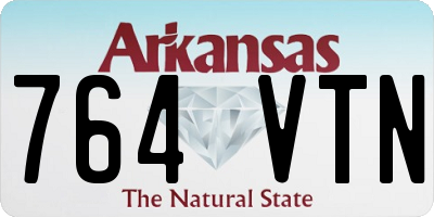 AR license plate 764VTN